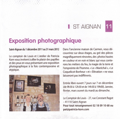Exposition photographies - Saint-Aignan du 1er décembre 2011 au 31 mars 2012