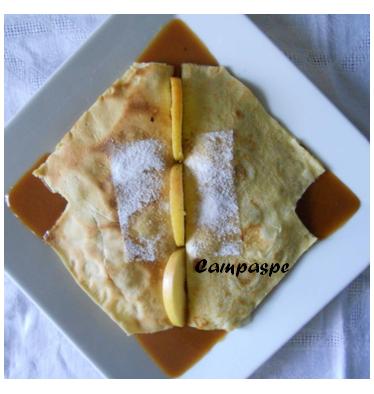 15ème participation à notre concours: crêpes aux pommes et aux carambars