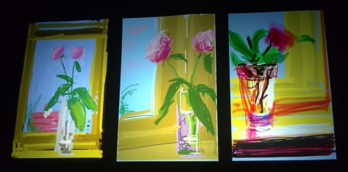 Hockney, Fleurs fraîches