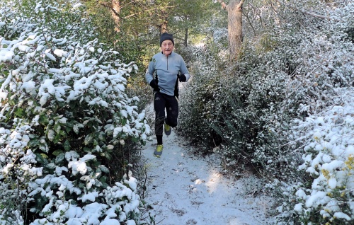 Petit entraînement dans la neige